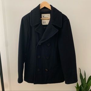 Men’s American Eagle Black Double Breasted Coat